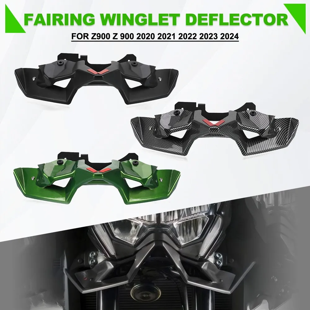 

Для Kawasaki Z900 Z 900/ABS 2020-2021-2022-2023-2024 передний спойлер Winglet аэродинамический спойлер на крыло аксессуары для мотоциклов