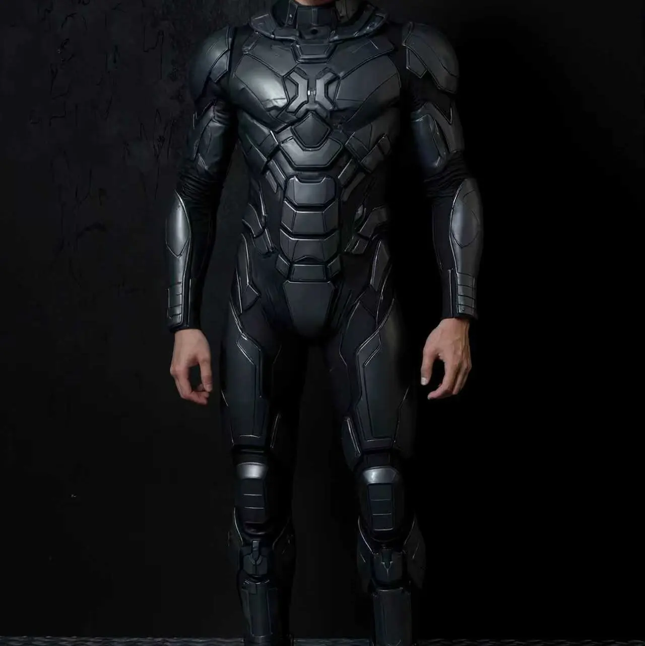 Herren Rüstungs-Muskelanzug, Karneval, Mechanischer Bodysuit, Halloween-Party, Bühnenauftritt, Cosplay-Kostüm, Strumpfhose – Detail 26