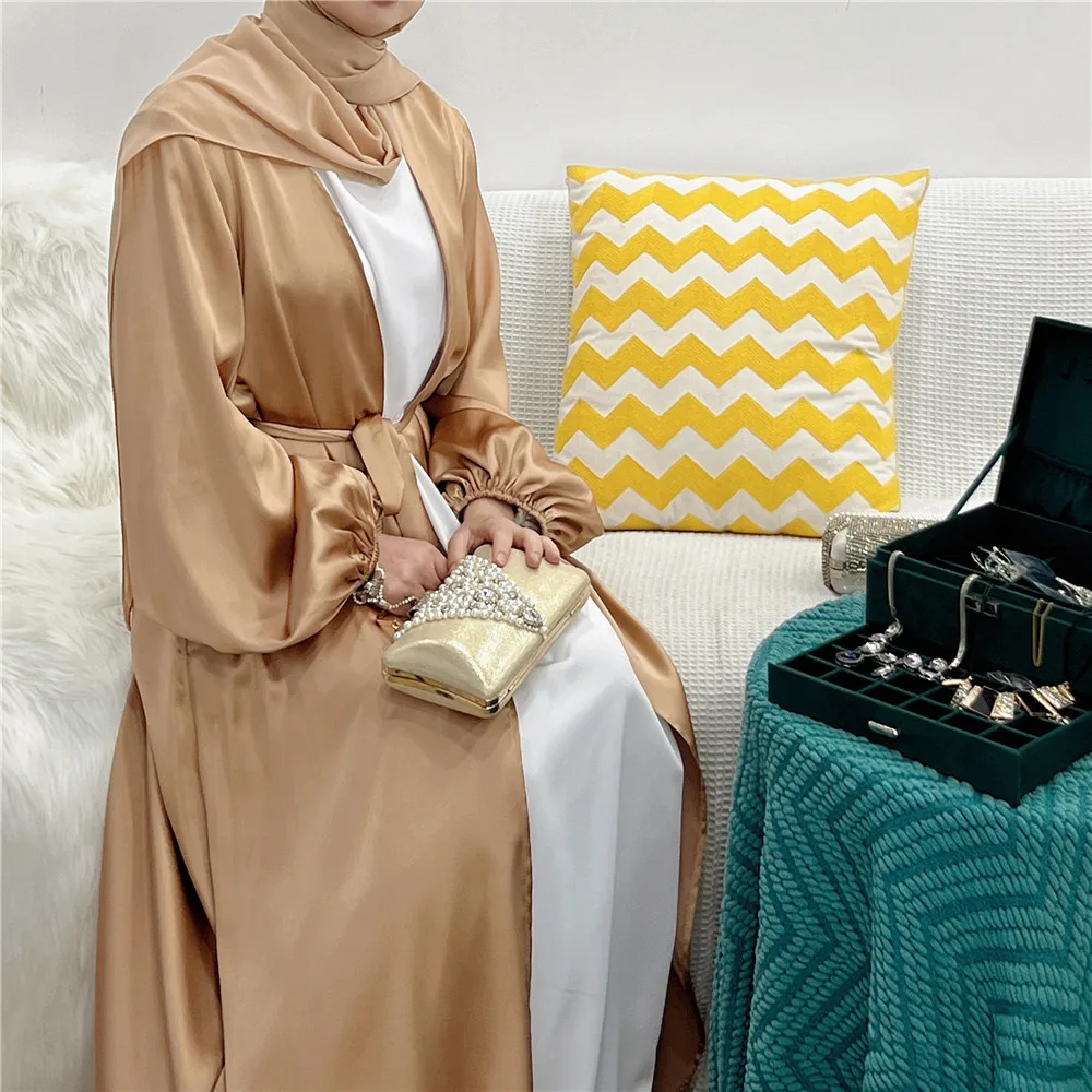 

Ramadan Muslim Dress Eid Mubarak Chiffon Open Abaya Kimono Dubai Turkey Islam Kaftan Clothes Abayas For Women Robe Femme Caftan