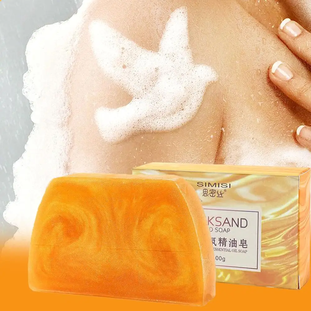 Gold Soap Handmade Essential Oil Soap Black Spots Remover Gentle Clean Shrink Pores Moisturizing Bath Body Face Bar Soap