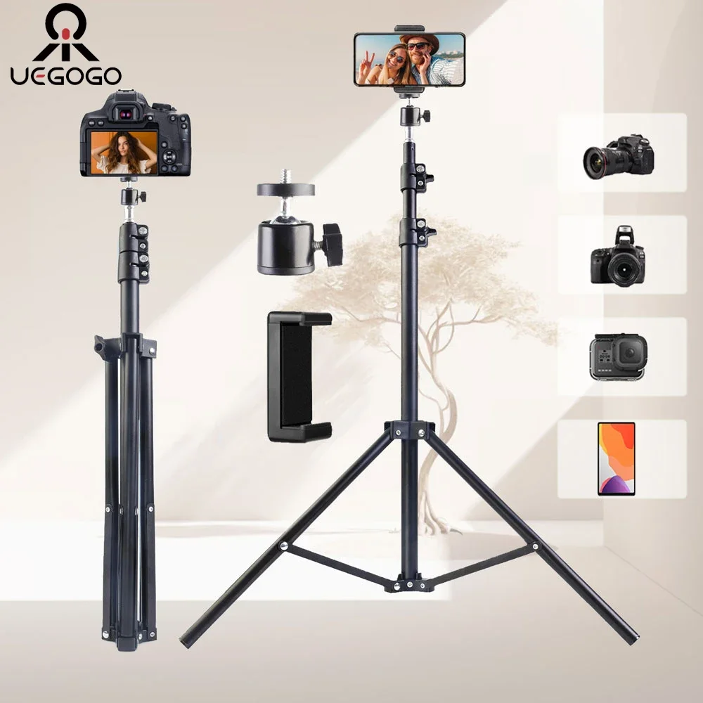 

UEGOGO 190cm Tripod Phone Tripod Stand Selfie Stick 1.9m Mobile Stand Cellphone holder To Make Youtube Ringlight photography