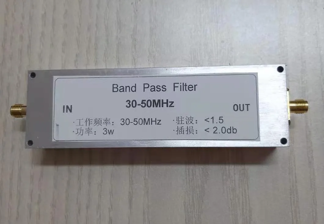 

BPF-30-50 30-50MHz bandpass filter BPF anti-jamming to improve selectivity for receiver