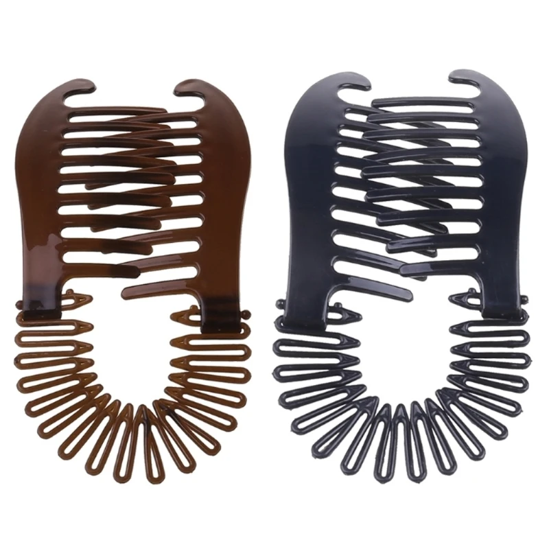 

2color Hairstyle Large Comb Banana Clip Hair Riser Claw Acrylic Ponytail Holder Hair Accessory Women