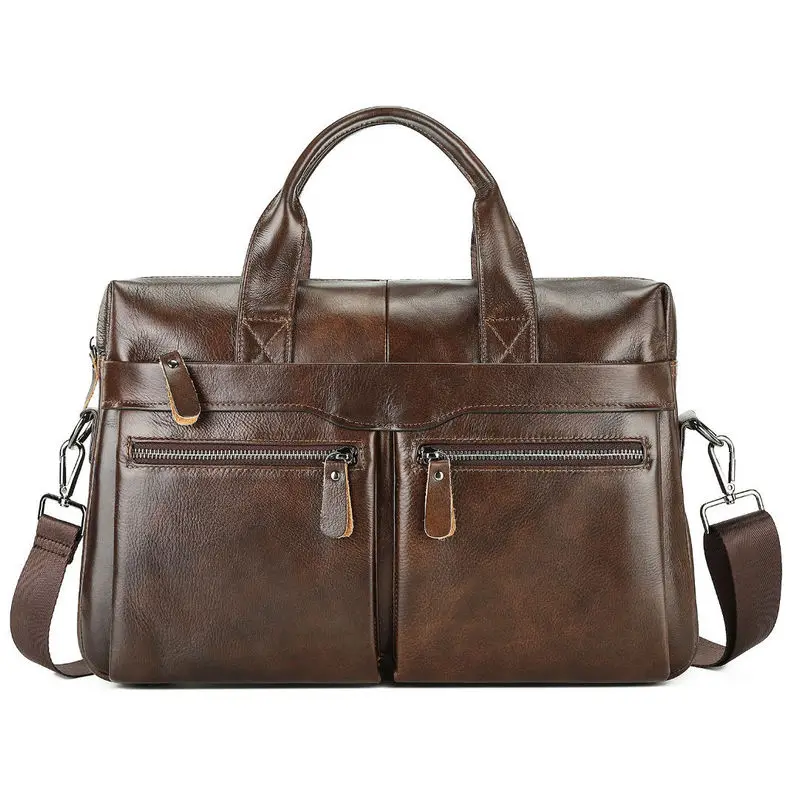 Business man's bag cowhide single-shoulder crossbody bag men's single-shoulder bag, genuine leather handbag for briefcase use