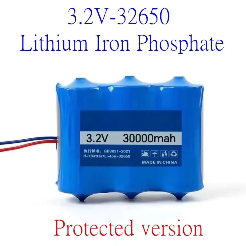 Nueva batería de litio 3.2V.32650, batería recargable de gran capacidad, batería de alumbrado público Solar, con Panel protector,