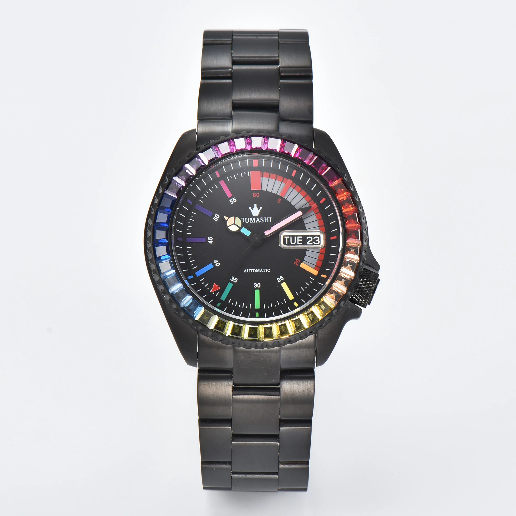 ใหม่007นาฬิกาท้องฟ้าเต็มไปด้วยดวงดาวนาฬิกากลไกเคลื่อนไหว NH36นาฬิกาสแตนเลสนาฬิกากันน้ำ100