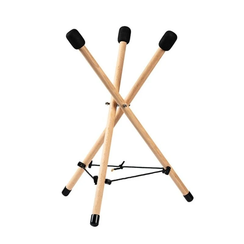 

Portable Musical Instrument Stand For Steel Tongue Drum Collapsible Wooden Tripod Includes Protective Travel Bag