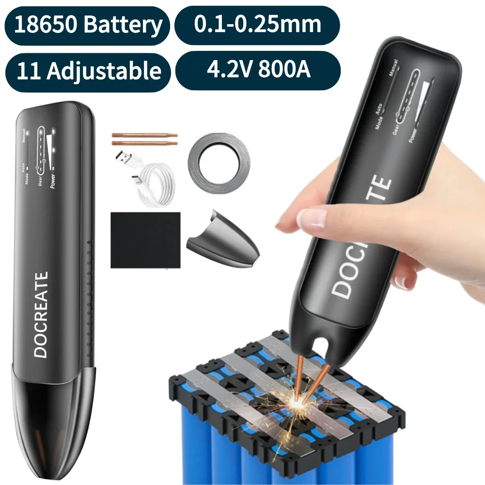

Portable Mini Battery Welder 11 Gear Adjustable Battery Spot Welding Machine Spot Welding Tool for 18650 Battery Nickel Sheets