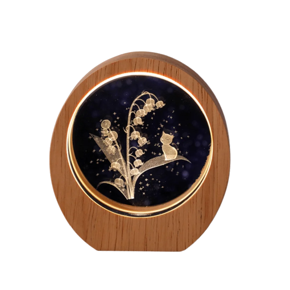 

Wooden Base 3D Inner Carving Planet Night Light Solar System Astronomy Astronomy Theme Luminous Crystal Desktop Ornament