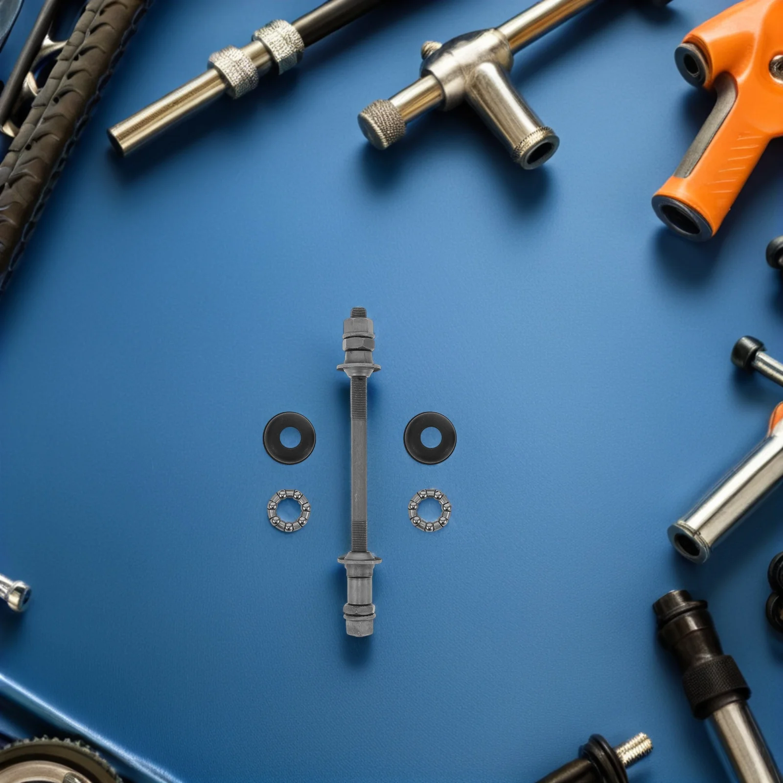 

2Sets Bicycle Front Hub Axle Heavy Duty Replacement Shaft Quick Release Bike Wheel Hub Axle Mountain Bike Repair Parts