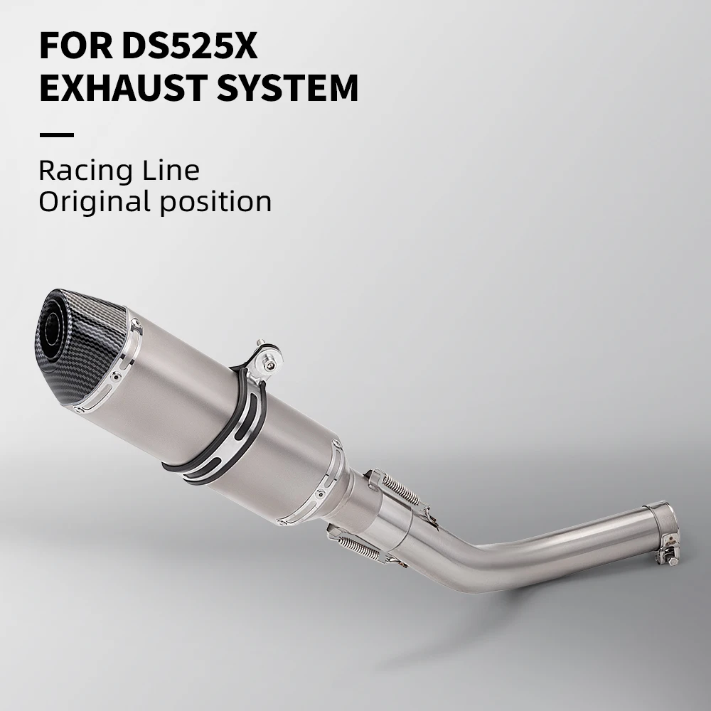 Adequado para voge ds525x corrediça de escape integrada de seção intermediária no silenciador completo do sistema de escape r27 r77
