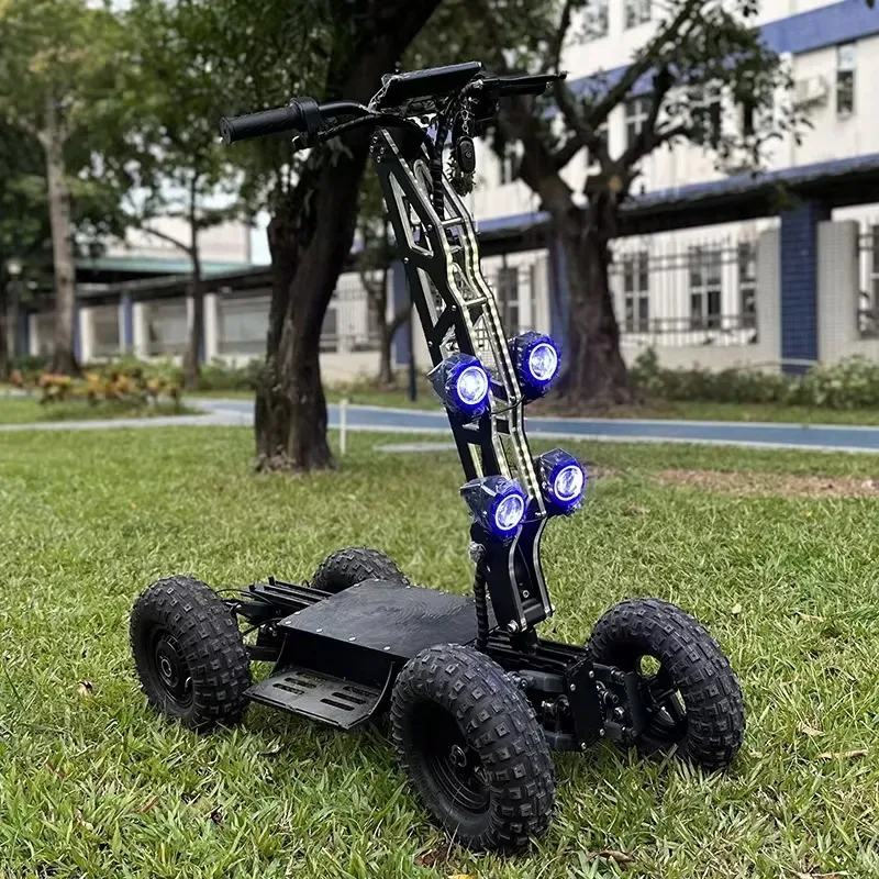 19/15 Foldable 4WD Electric Mountain Bike Brushless Motor Aluminum Frame Hydraulic Disc Brakes High Power Long Range