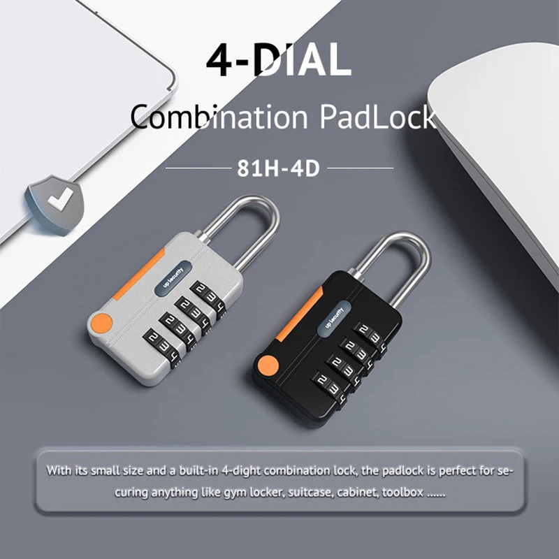 Colorful 4 Digit Combination Lock Anti-theft Safely Code Lock Travel Luggage Suitcase Locker Zinc Alloy Padlock