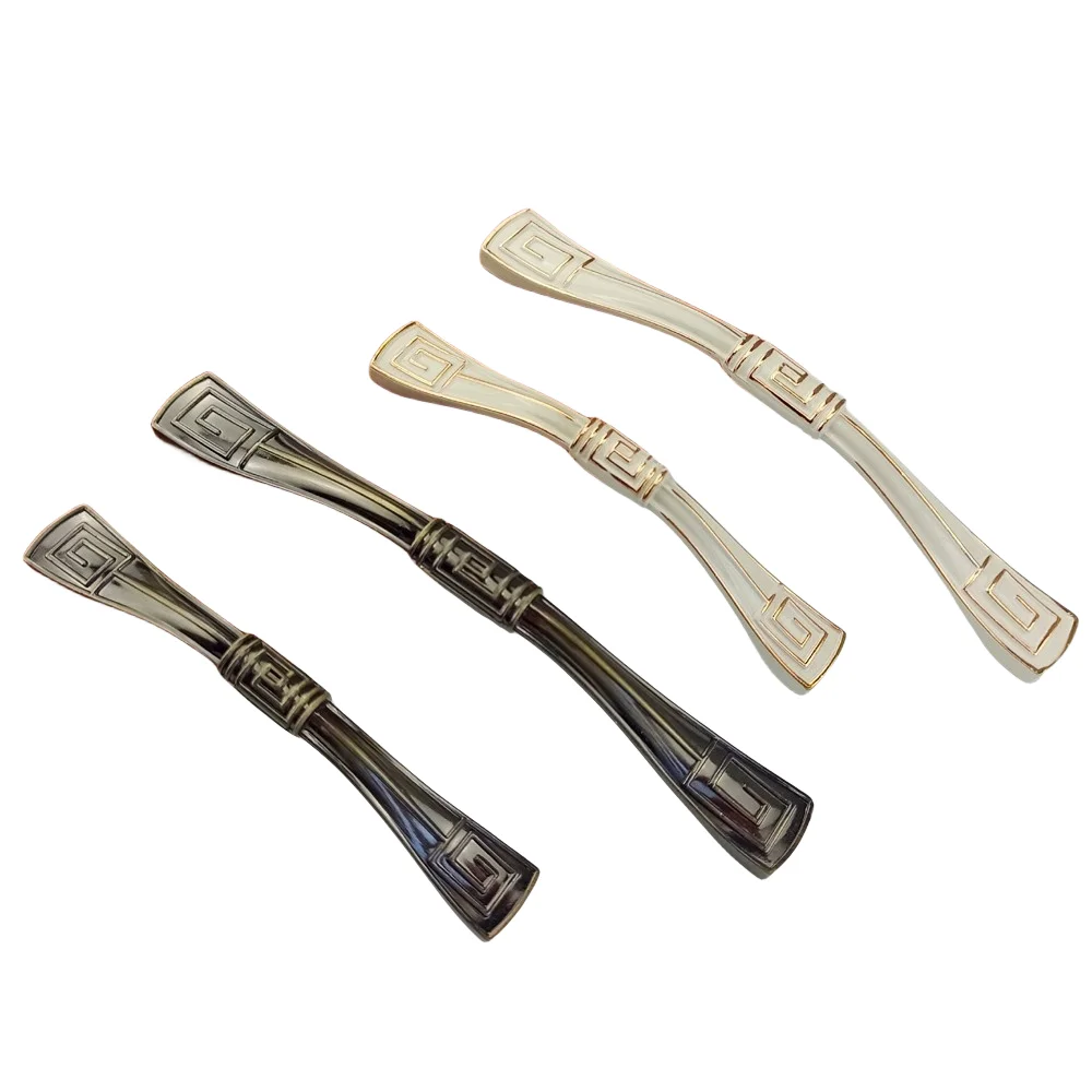 Zinc Alloy Bronze Ivory Handle For Furniture Kitchen Cabinets Pull Door Knob Drawer Wardrobe Cupboard Dresser Wine Cooler Handle