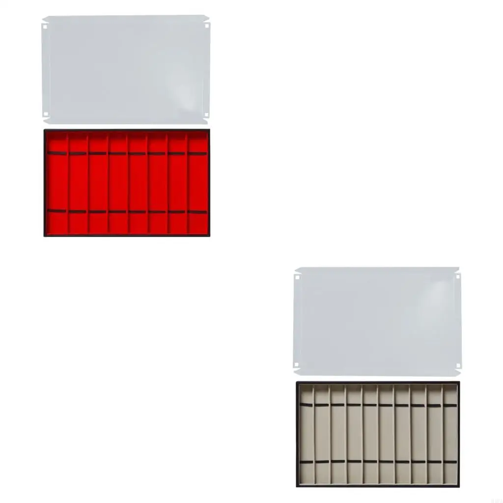 

94pa 10 Watch Band Heress Aray с прозрачной крышкой для браслетов ожерелья для ювелирных изделий из кожа