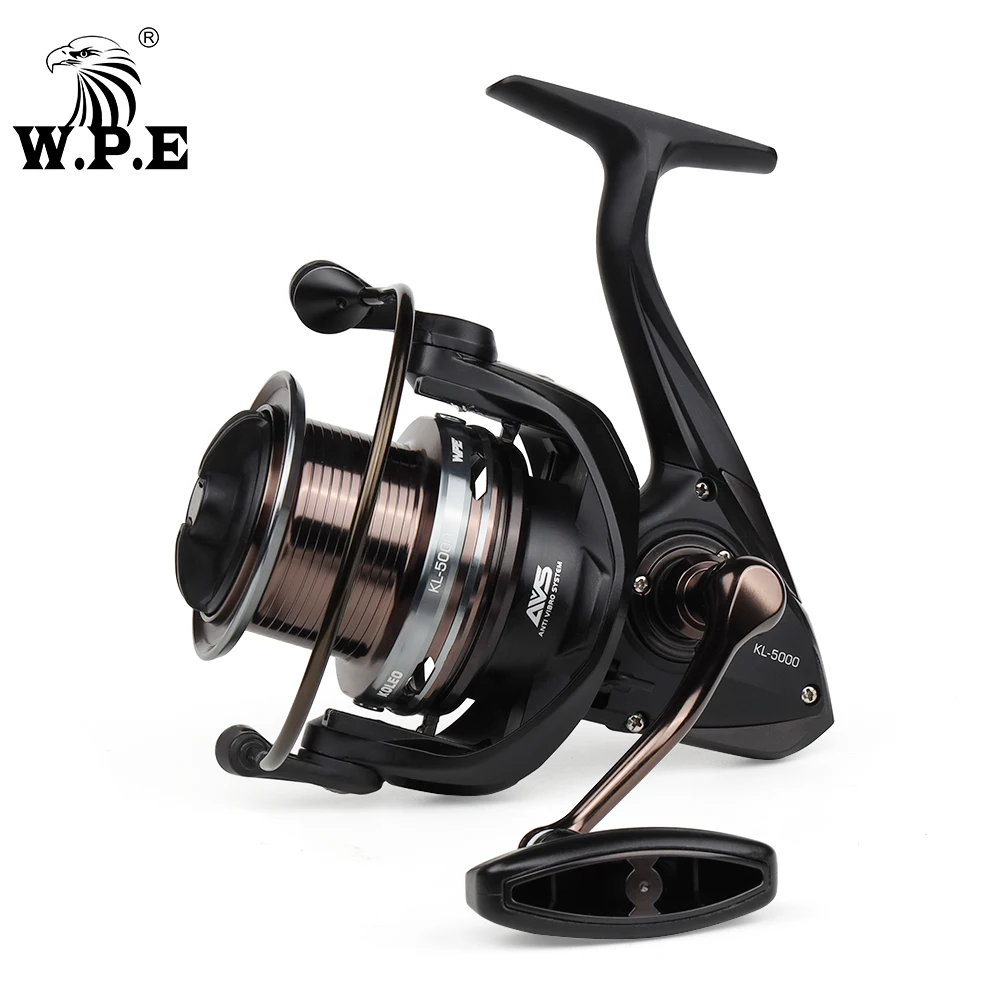 

W.P.E KL Carp Feeder Fishing Reel 4800/5000/6000 Spinning Reel 7+1 Ball Bearings 5.1:1 Gear Ratio Metal Spoon Fishing Tackle