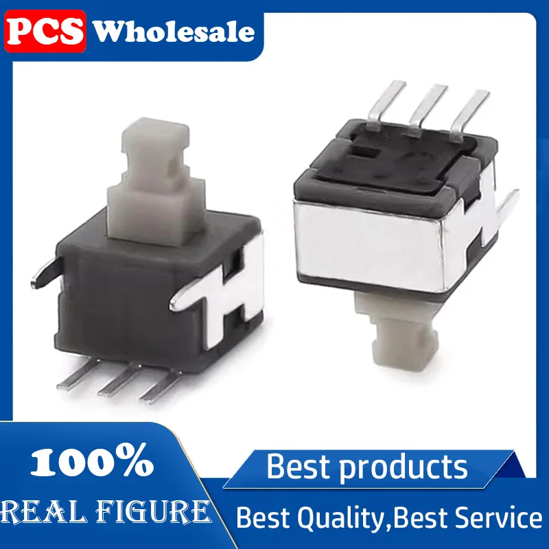 Interruptor de llave de reinicio autoblocante, inserto Horizontal de 3 pies, inserto lateral, cabeza plana alta con pies, PB22E69A-P de una sola fila, 7x7x11