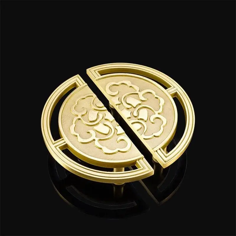 Retro 2Pairs Solid Brass Plum Blossom Carved Furniture Handles Drawer Pulls Cupboard Wardrobe Dresser Closet TV Cabinet Pulls