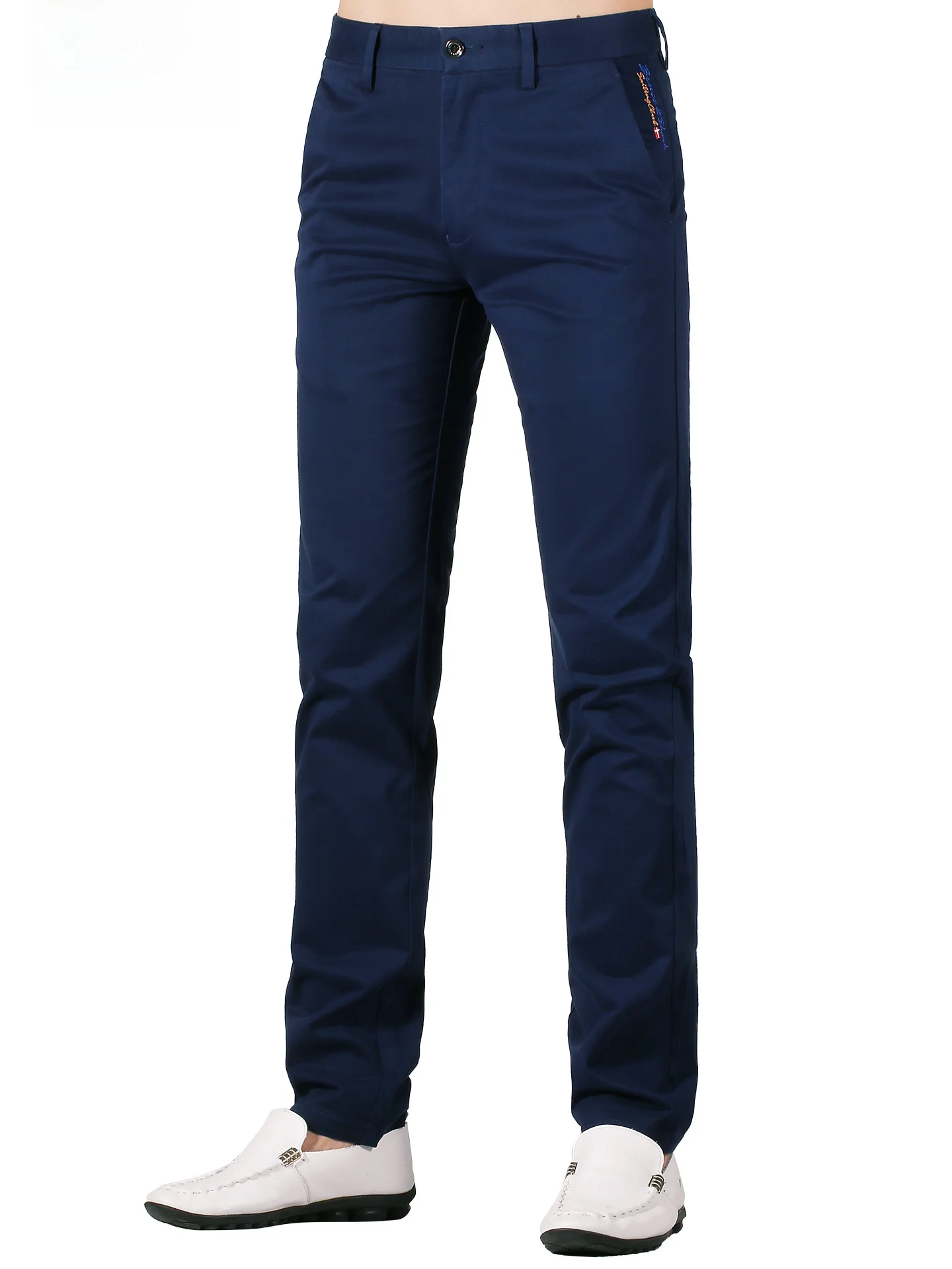 

Spring Autumn Men's Casual Straight Leg Pants Trendy Brand Bruce & ark Loose Fit Trousers for Youth And Middle-aged