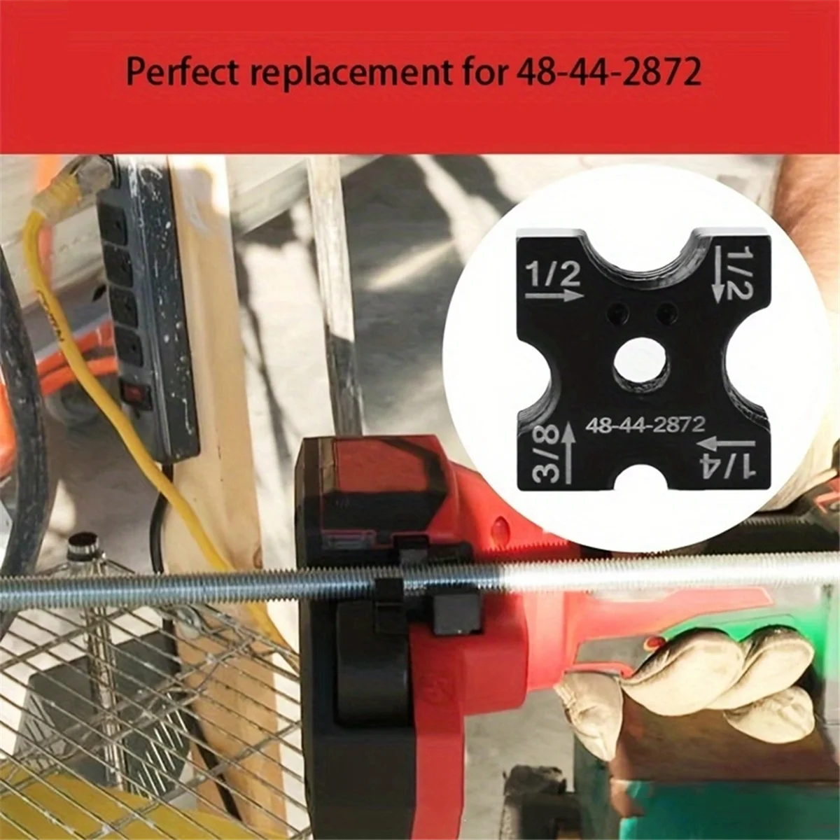 

48-44-2872 48-44-2872 1/4in3/8in1/2in Replacement Cutting Die Set for 2872-202872-21 Brushless Threaded Rod Cutter