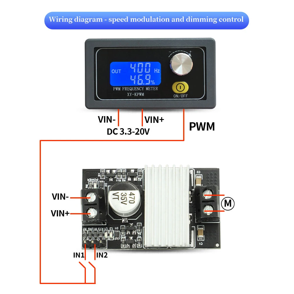 10A DC Motor Drive Module PWM Speed Regulation Dimming 3V-20V Low Voltage High Current