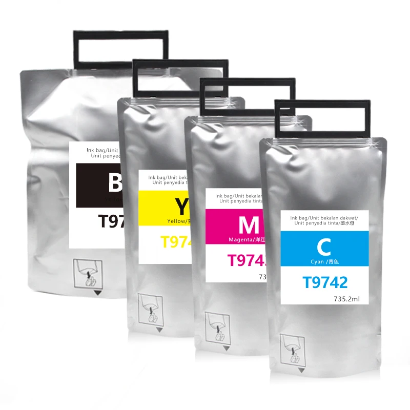 

T9741 T9741-T9744 Compatible Ink Bag T974 With Chip For Epson C869 Ink Bag T9741 For Epson WF-C869Ra Printers