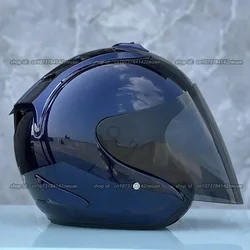 Ram4 Bright Dark Blue Half Helmet Men and Women Motorcycle Off-Road Summer Helmet Downhill Racing Mountain Cross Casco Capacete