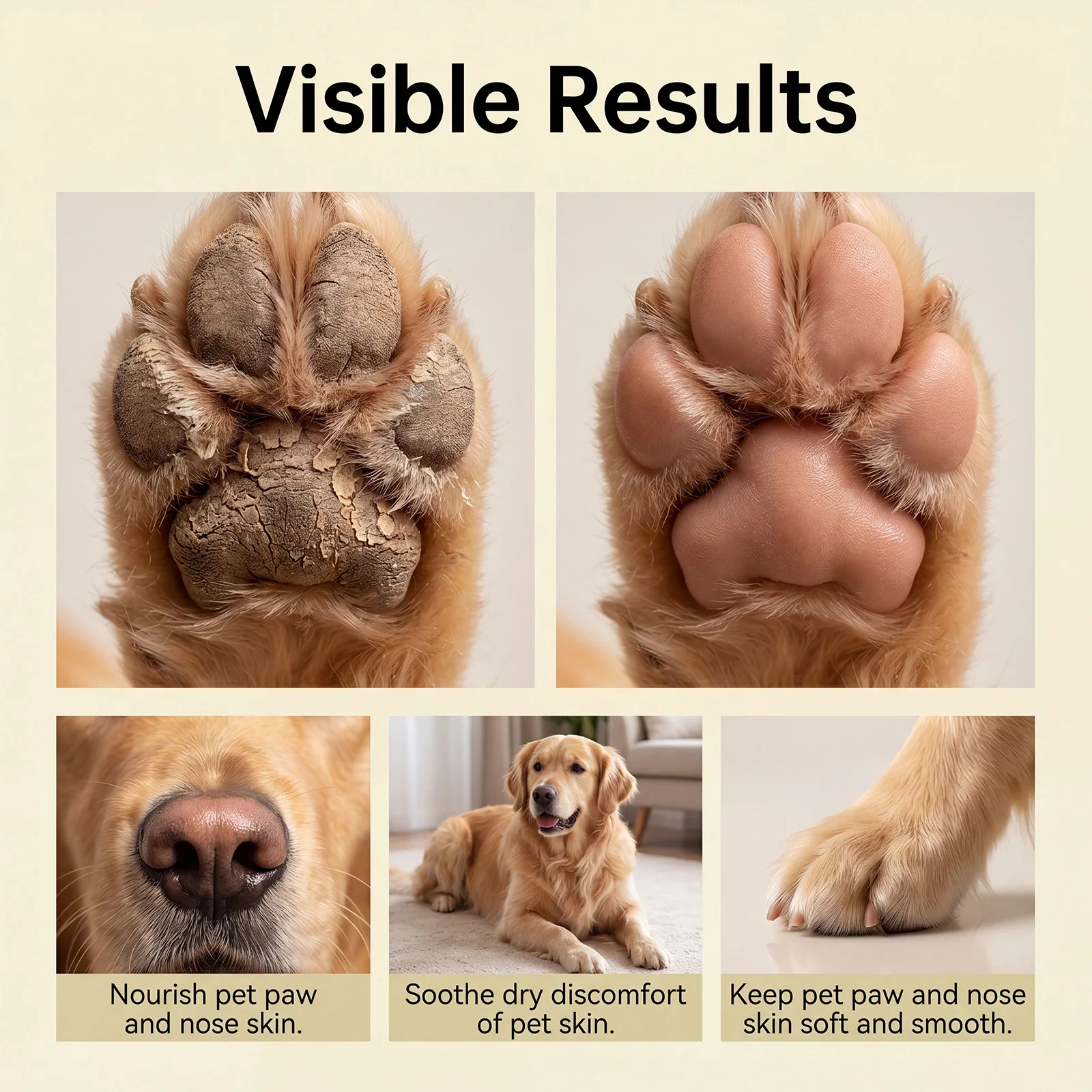 Pet Paw Nose Balm Moisturizing Deep Nourishing Soothe Dry Skin Repair Cracked Paws Foot Protection Gentle Cat Dog Paw Care Cream view 4