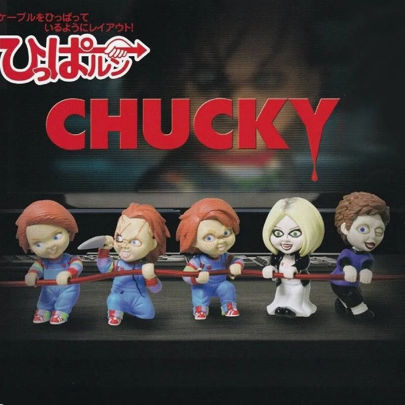 

Original MIni Chucky Anime Cartoon Horror Bride Figure Keychain Pendant Collect Movie Film Model Toy Halloween Gift for Adult