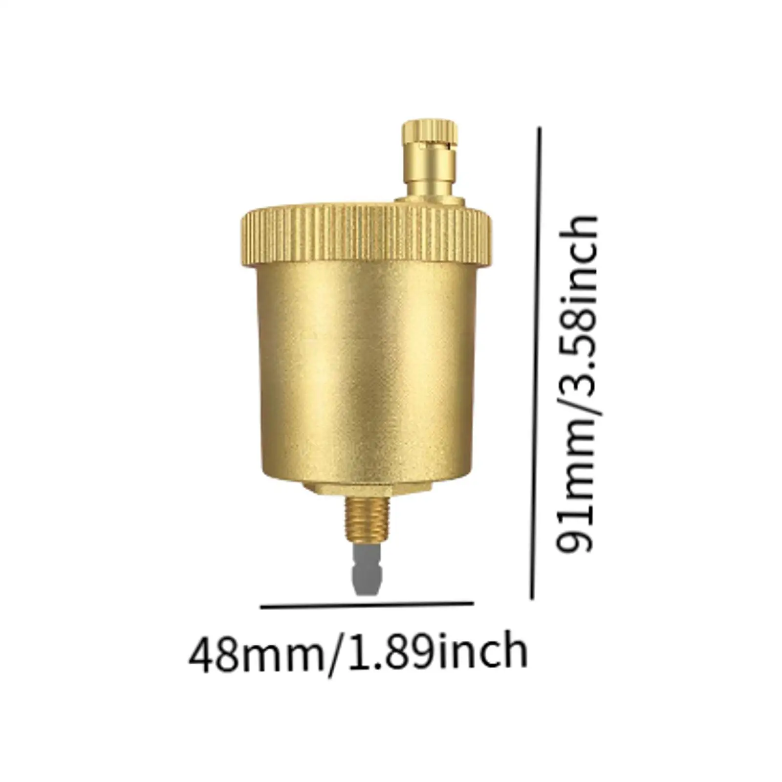 Brass Air Release Valve Stable Practical Automatic Air Bleed Vent Valve Quick 1/8 inch Male Thread Float Valve Air Vent Valve
