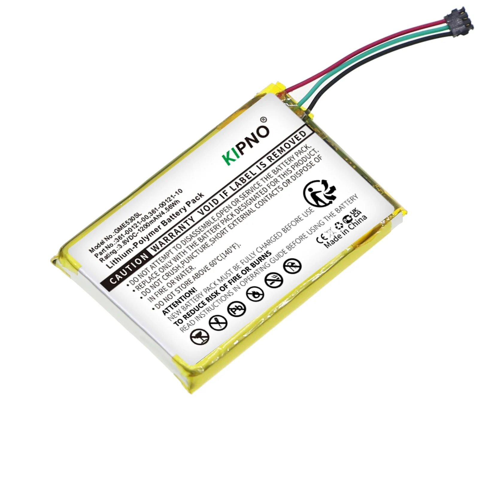 

KIPNO GPS Navigator Replacement Battery 1200mAh for Garmin Edge 530 Edge 830 Models 361-00121-00 361-00121-10