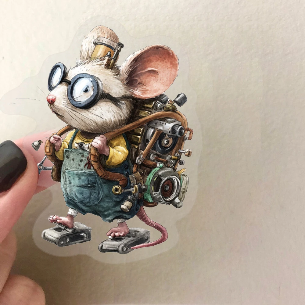 

10/30/50pcs Transparent Punk Mechanical Animal Stickers Cool Cartoon Decals Kid Toy DIY Motorcycle Guitar Car Waterproof Sticker