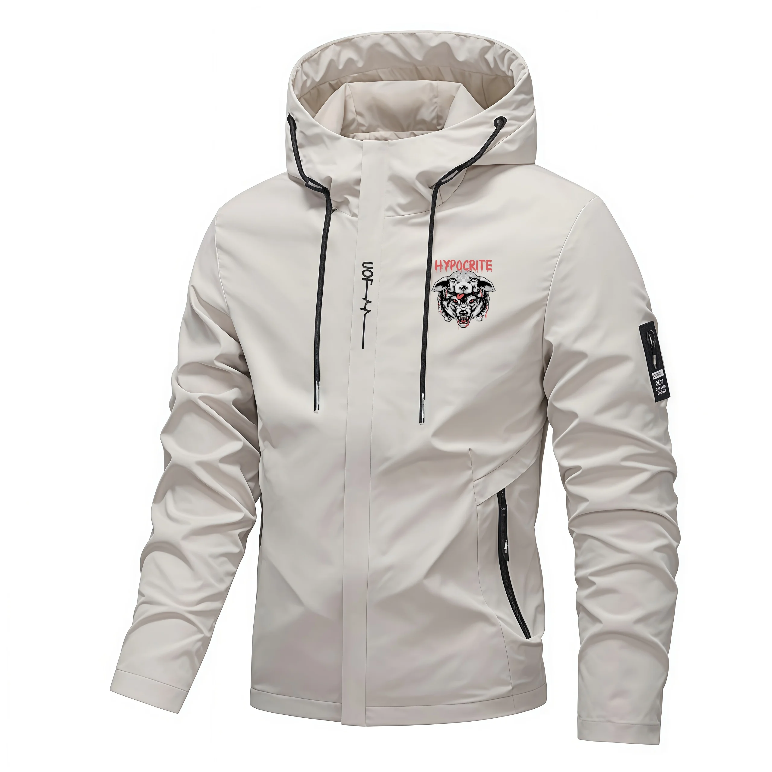 

Fashion Animal Pattern Men's Jackets Casual Loose Outdoor Hooded Jacket Autumn/Winter Trend Jacket For Men 2026 New Men Clothing