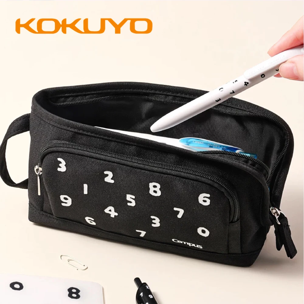 Japan Kokuyo Pencil Case Large Capacity Pen Bag Classification Storage Multifunctional Vertical Stationery School Supplies