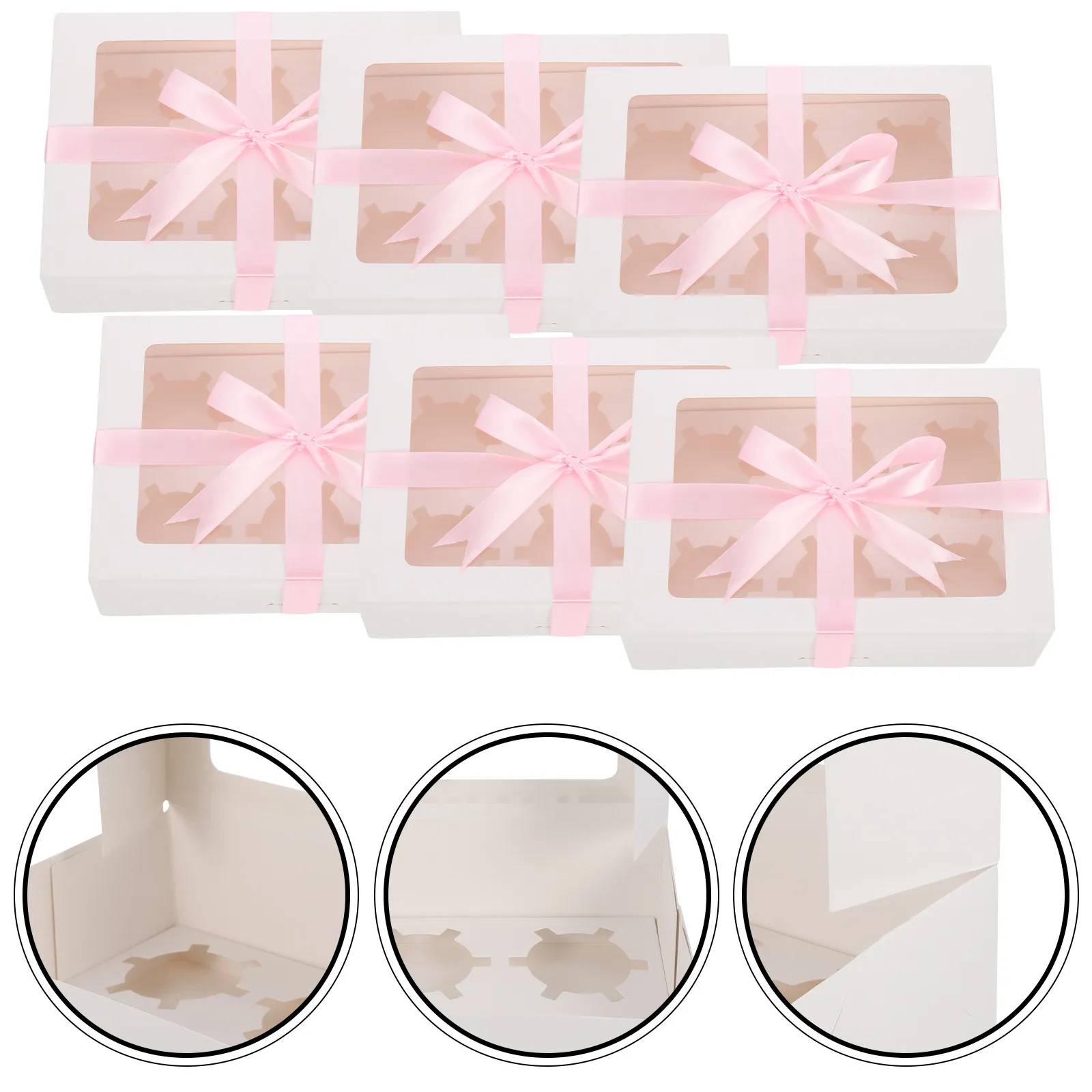 

Набор изысканных коробок для выпечки с прозрачным окном, из безопасных и полезных материалов, для яичных тарталеток, кексов, маффинов, пирожных, для демонстрации и доставки на вынос