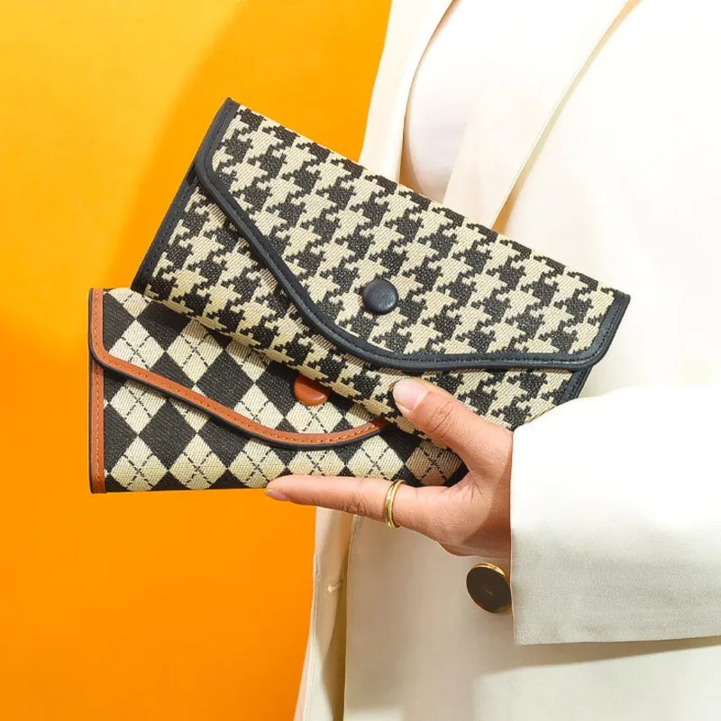 

Дизайнерский роскошный женский кошелек в стиле ретро, большой вместительный чехол для карт с несколькими слотами, студенческий кошелек для монет, клатч Billeteras Mujer