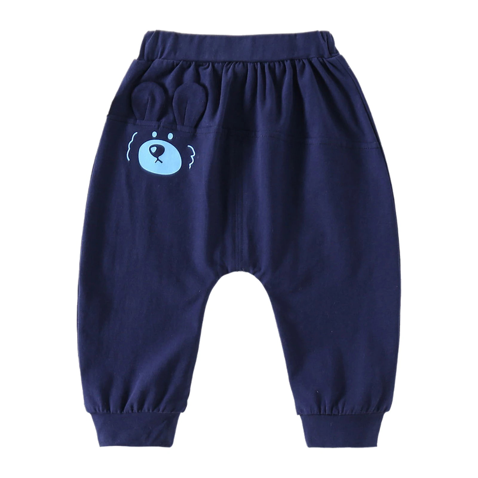 

Baby Girls Boys Spring Summer Casual Harem Pants Kids Toddler Elastic Waistband Rabbit Bear Ears Sport Pants Trousers Daily Wear