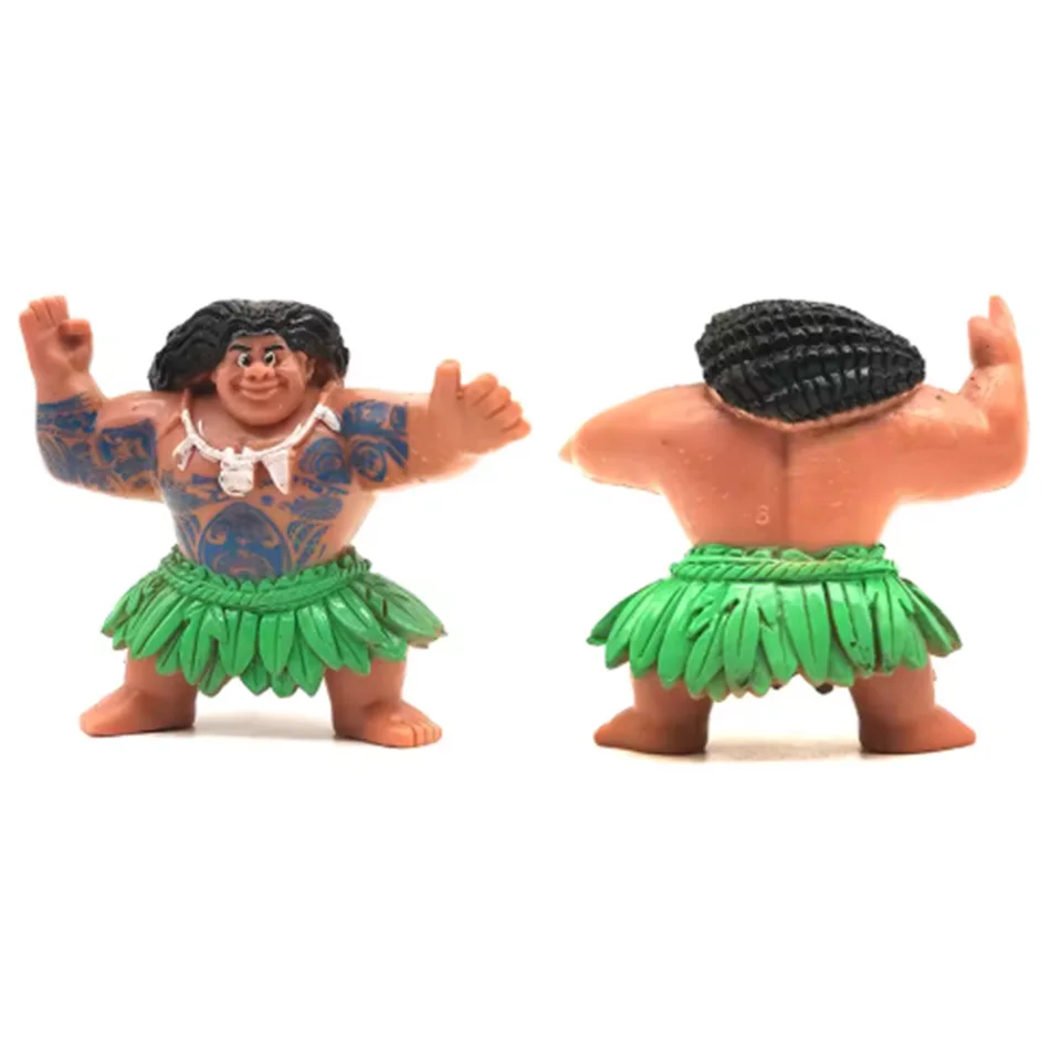 6/10 unids/set 6-12cm princesa Maui jefe Tui Tala Heihei Pua figura de acción Brinquedo juguetes para niños regalo de Año Nuevo 3 vendido