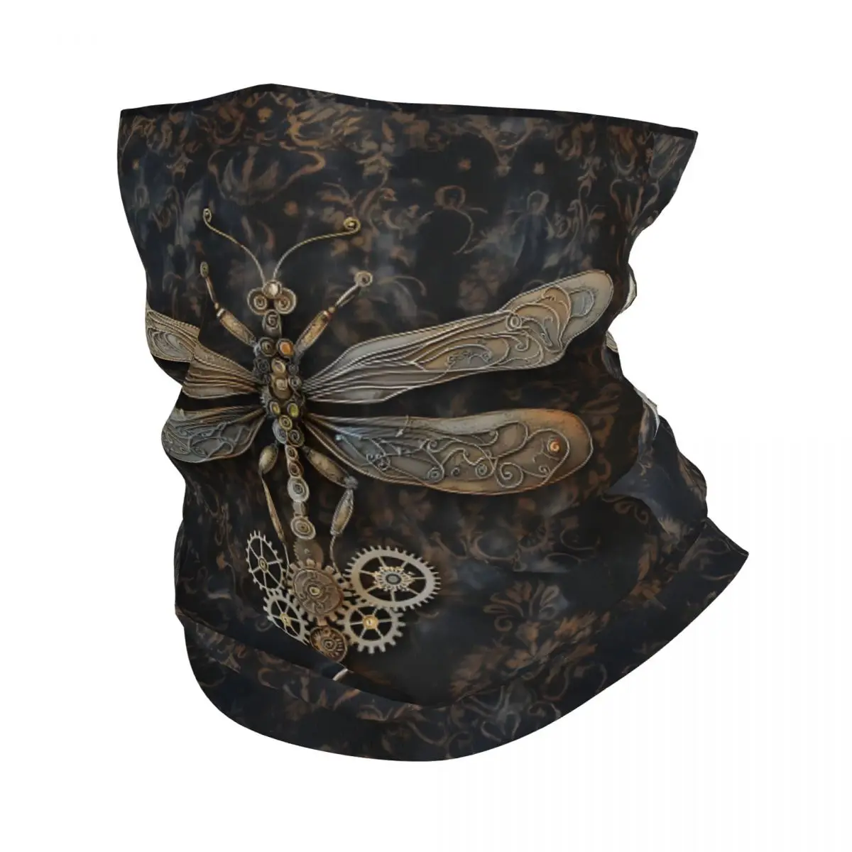 Steampunk Dragonfly Bandana Neck White Scarf Multi-use Headwear Fishing Unisex Adult Winter