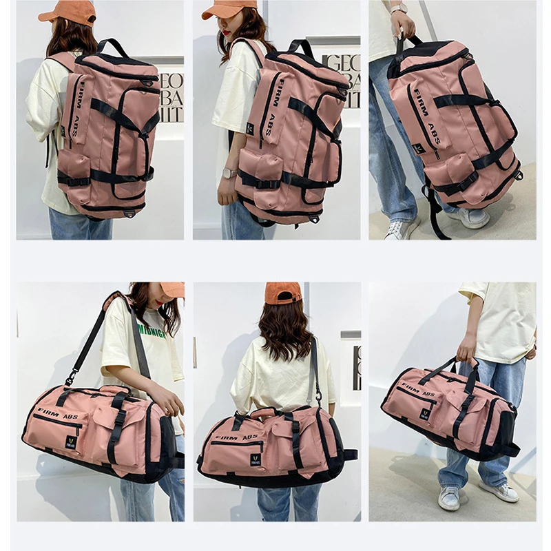 Large Capacity Travel Gym Duffle Bag Outdoor Sports Fitness Bag Men Women Basketball Backpack Cycling Bag with Shoes Compartment
