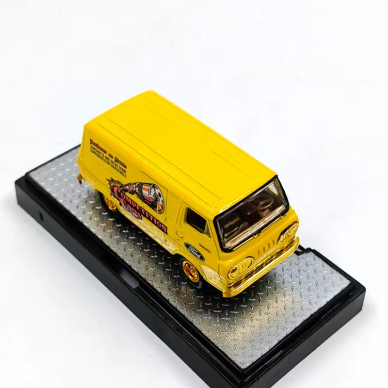 M2 escala 1:64 1964 Econoline Gasser coche de simulación de aleación modelo colección estática decorado regalos de vacaciones juguetes regalo de recuerdo