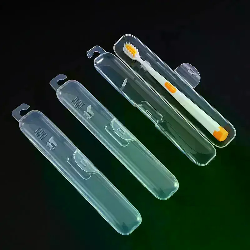 Portable Dustproof Toothbrush Storage Box Outdoor Travel Transparent Plastic Toothbrush Holder Toothpaste Storage And Organizer