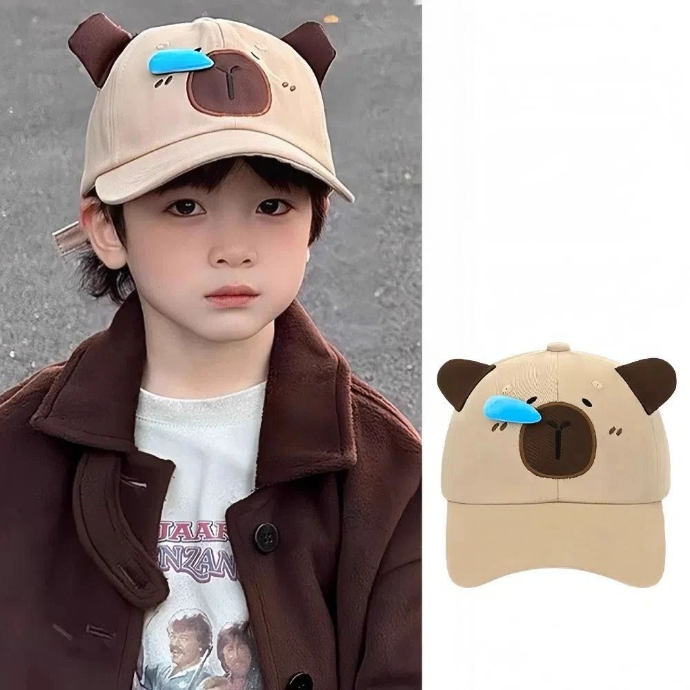 

Korean Children’s Peaked Cap Snot Capybara Cotton Baseball Hat Cute Boys Girls Sunscreen Hat Outdoor