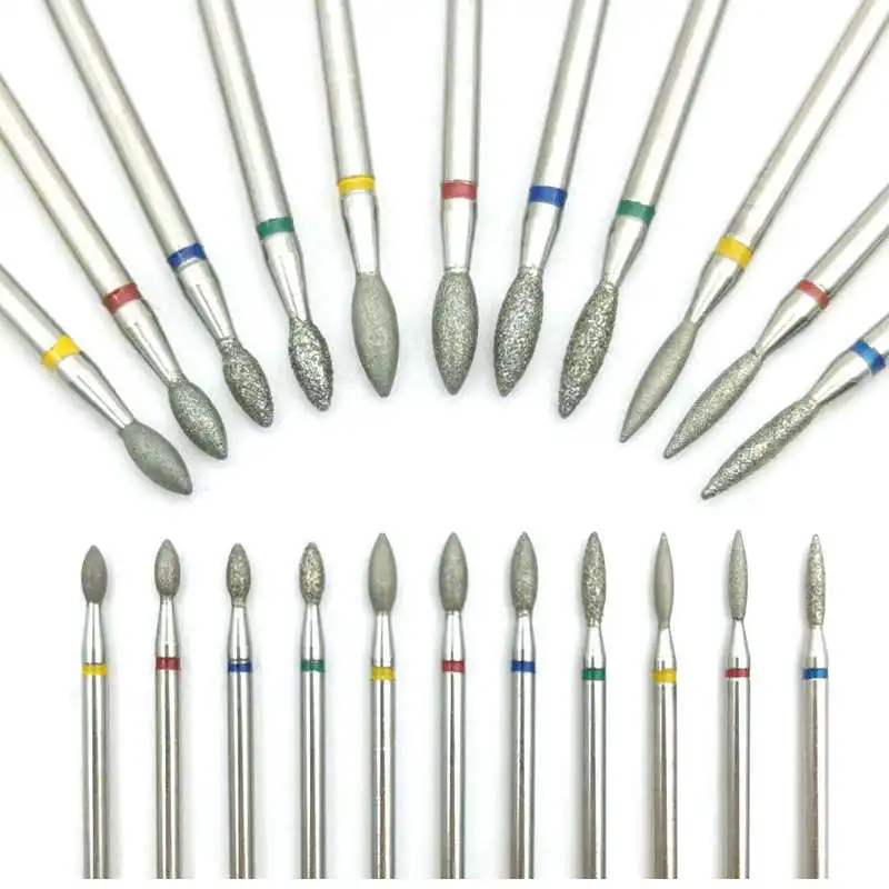 

1PC Diamond XF F M C Size Bur Nail Drill Bit Electric Mills Nail Cutter Manicure Machine Polishing For Nail And Pedicure Tools