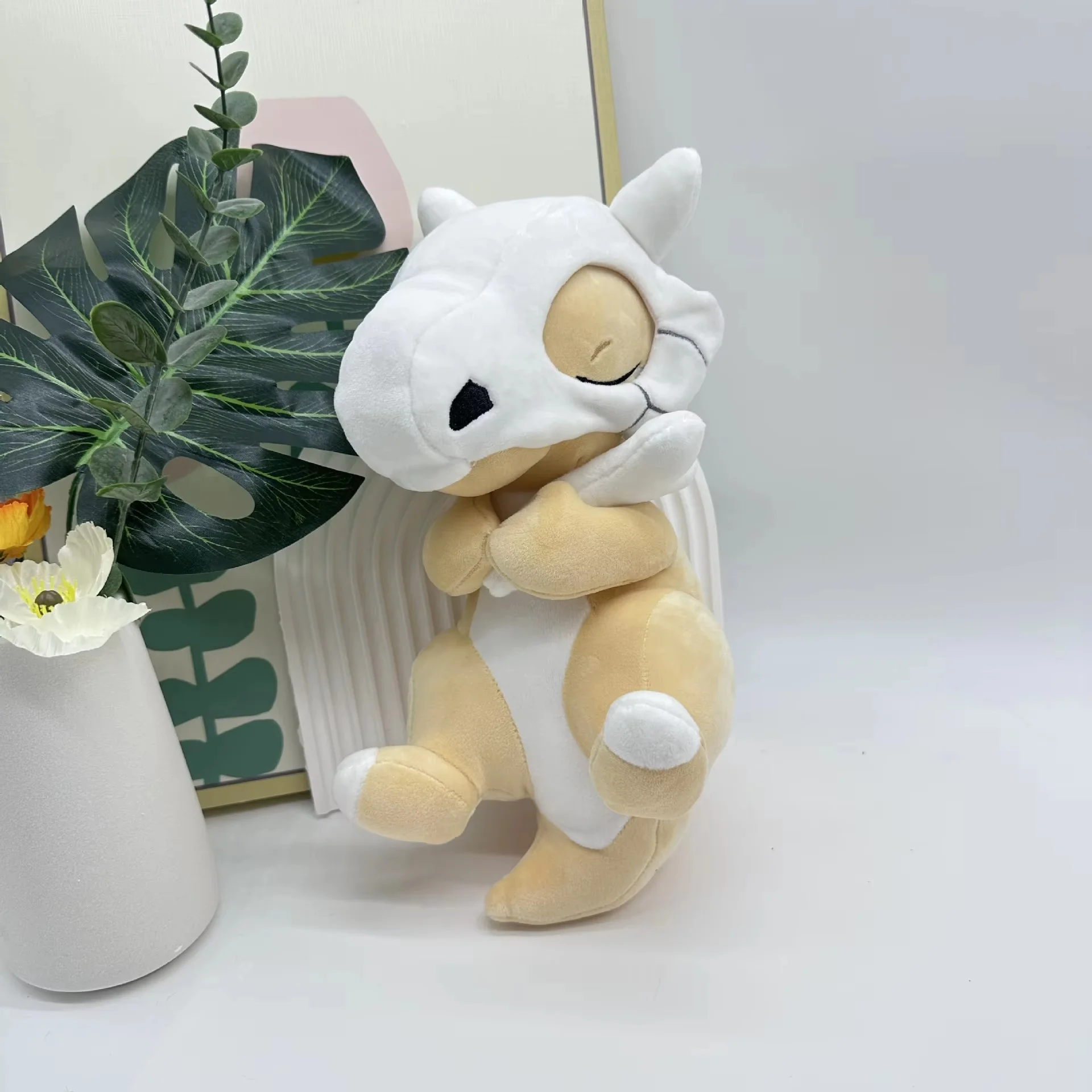 Poupée en peluche Pokemon série sommeil 25-30vm, périphérique Chikorita Slowpoke, modèle Cubone, oreiller en peluche, décoration de bureau, cadeaux
