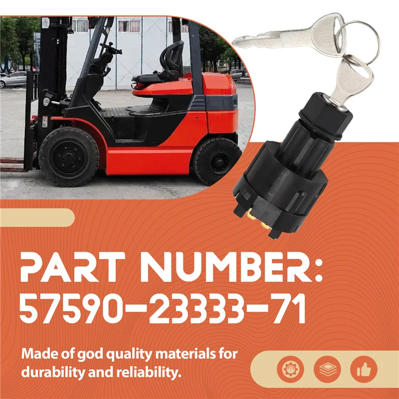 

Высокое качество 57590-23333-71 переключатель зажигания с 2 ключами для Toyota вилочного погрузчика 4P цилиндр замка зажигания