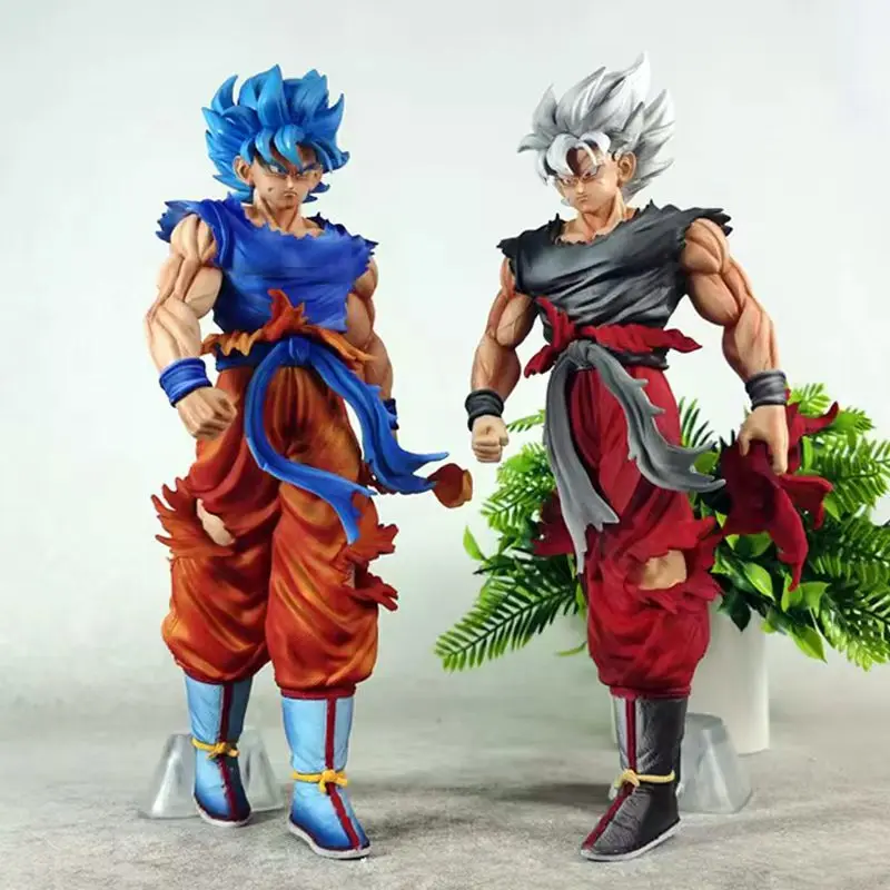 Dragon Ball Super Goku Figure - Anime Statue With Kai Blue Finish, Collectible Desk Toy For Fans Gift