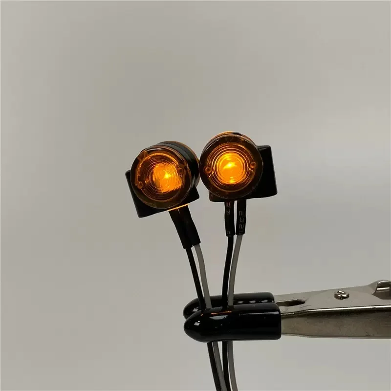 RC 1/14 1 Paar LED Gelbe Positionsleuchte Breitenleuchte für Tamiya Muldenkipper für SCANIA VOLVO MAN LKW Kipper DIY Teile – Detail 3
