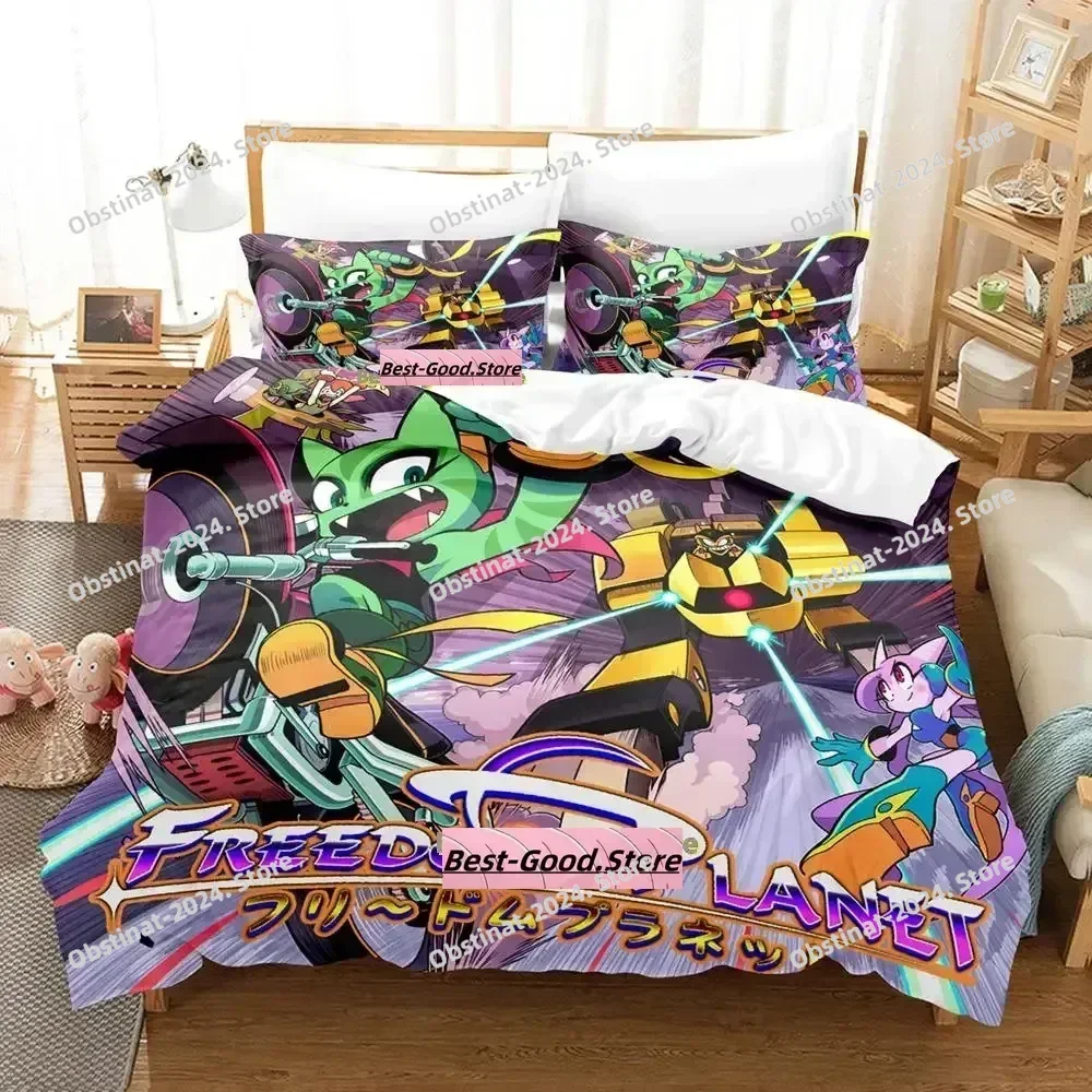 

Top New Game Freedom Planet Bedding Set Printed Bed Set With Pillowcase Bed Duvet Cover Soft Single Double Queen Super King Size