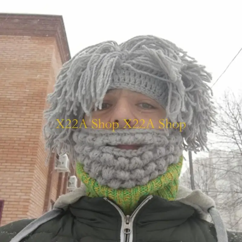 Unique Caveman Tramp Knit Cap For Warmth Comfort Handmade Acrylic Material Suitable Daily Outdoor Wear